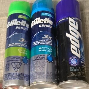 Gillette and Edge Shave Gel - Set Of 3